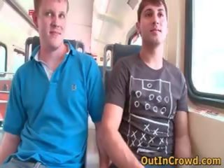 Young Homosexual youngsters Have Some Public Stinker Making Out Three By Outincrowd